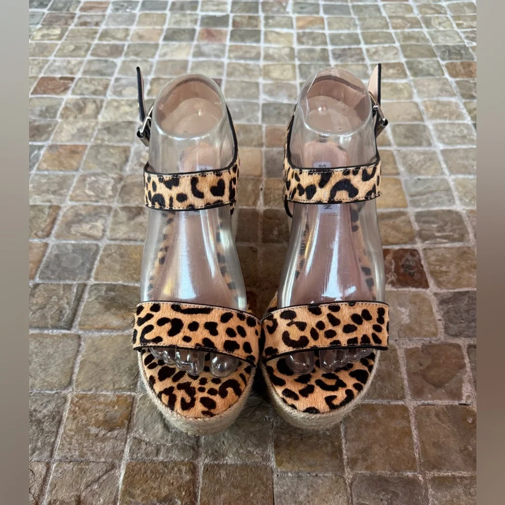 Steve Madden Leopard Print Wedge Sandals